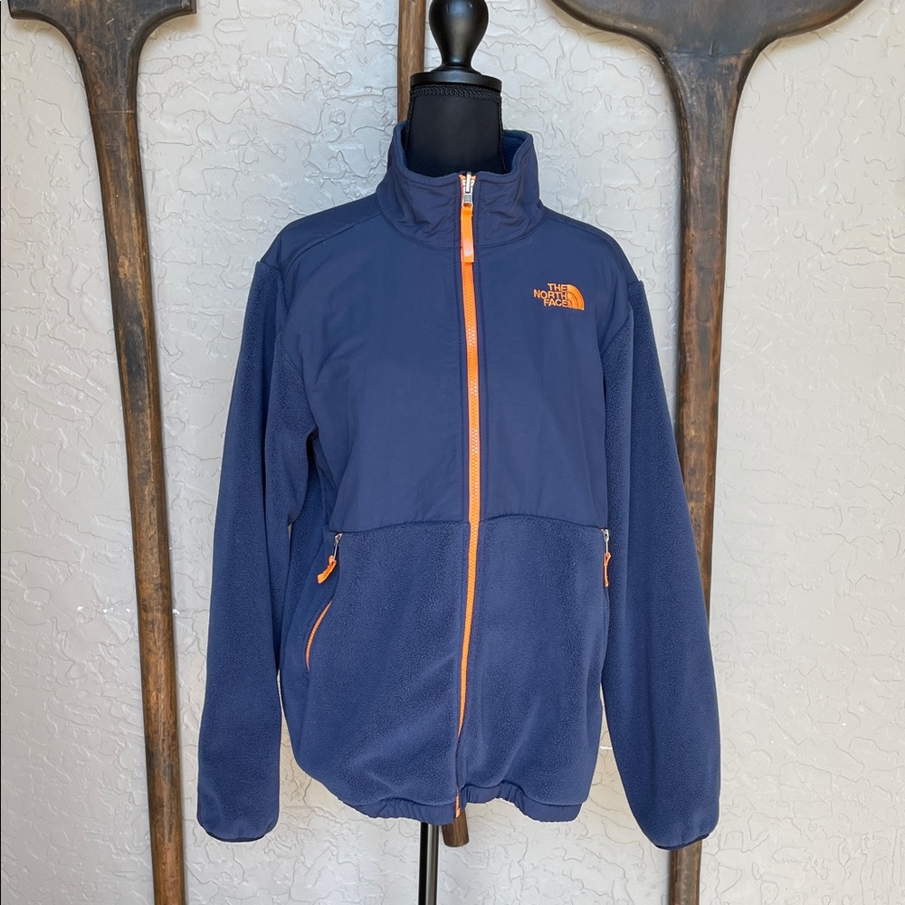 The North Face Navy and Orange Fleece Jacket